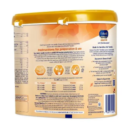 Enfamil NeuroPro Sensitive Powder Infant Formula - 19.5oz image {6}