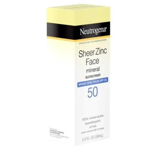 Neutrogena Sheer Zinc Sunscreen Face Lotion - SPF 50 - 2 fl oz image {6}