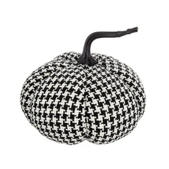 Acoinel Plaid Fabric Pumpkin Decoration for Holiday Halloween image {7}