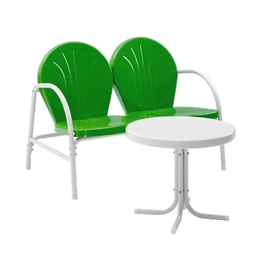 Griffith 2pc Outdoor Conversation Set - Kelly Green - Crosley image {5}