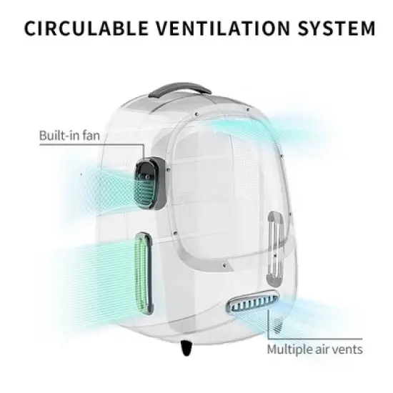 PETKIT Small Breezy Dome Dog and Cat Backpack Carrier with Inbuilt Fan & Light image {10}