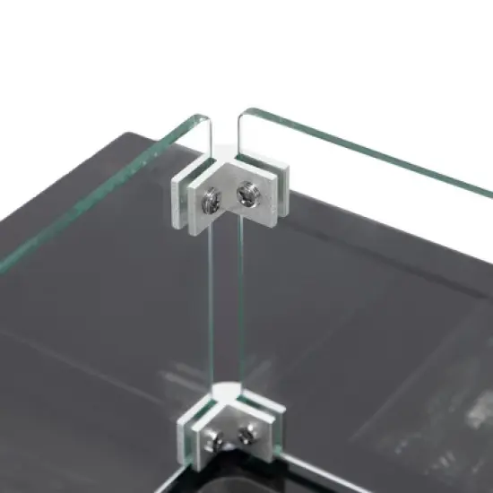 LeisureMod Walbrooke Patio Square Fire Pit and Tank Holder with Slats Design image {10}