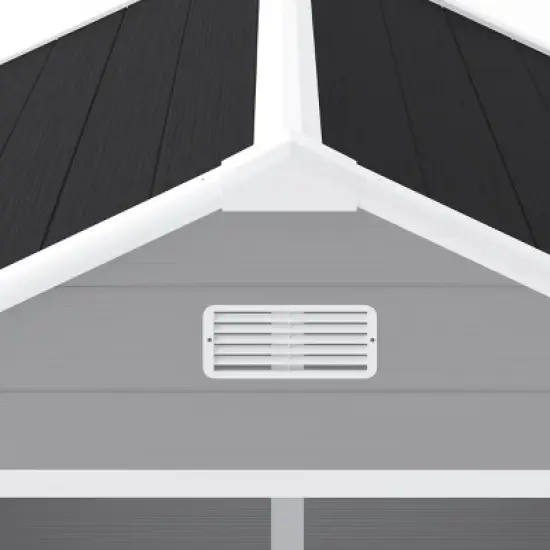 8x8FT Outdoor Storage Shed with Waterproof UV-Resistant PP Panels, HD Windows, Heavy-Duty Structure - Coolbibila image {6}