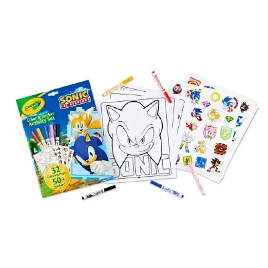 Crayola Color and Sticker Activity Foldalope Sonic image {1}