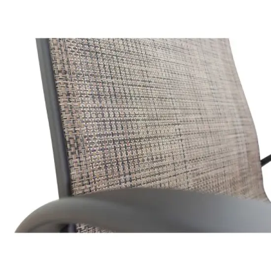 Courtyard Casual Santa Fe 5 pc Square Fire Pit Set with Sling Chairs  Includes One Square Fire Pit and Four Sling Chairs image {1}