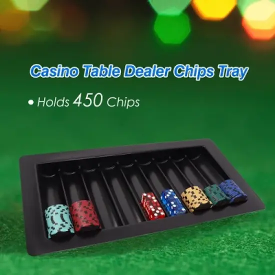 GSE Casino Poker Table Chip Tray Holder for Blackjack, and Casino Games (9 Row - Holds 450 Chips) image {2}