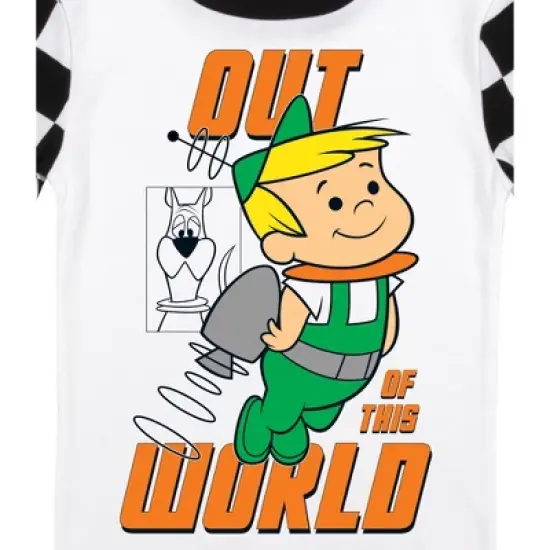 The Jetsons Elroy Out of This World Checker Pattern Youth Boy's Short Sleeve Pajama Set image {3}