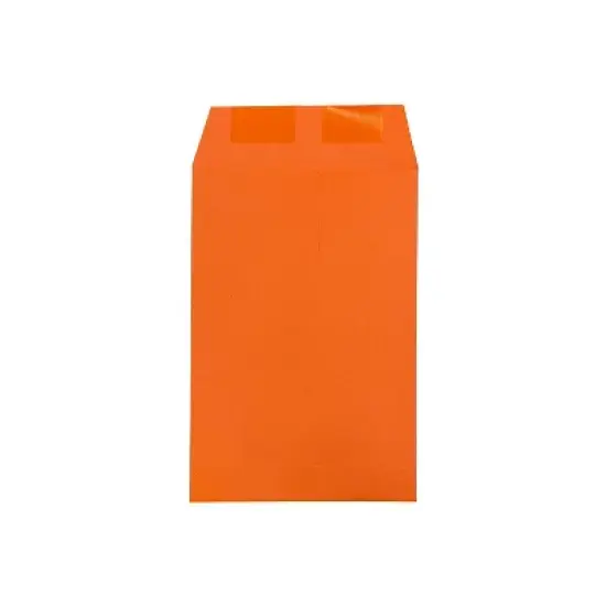 JAM Paper 6 x 9 Open End Catalog Colored Envelopes Orange Recycled 88129 image {1}