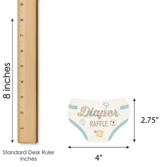 Big Dot of Happiness World Awaits - Diaper Shaped Raffle Ticket Inserts - Travel Themed Baby Shower Activities - Diaper Raffle Game - Set of 24 image {2}