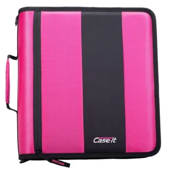 Case-It The Classic Zipper Binder - 2 Inch O-Rings - Multiple Pockets - 800 Sheet Capacity - Comes with Shoulder Strap image {6}