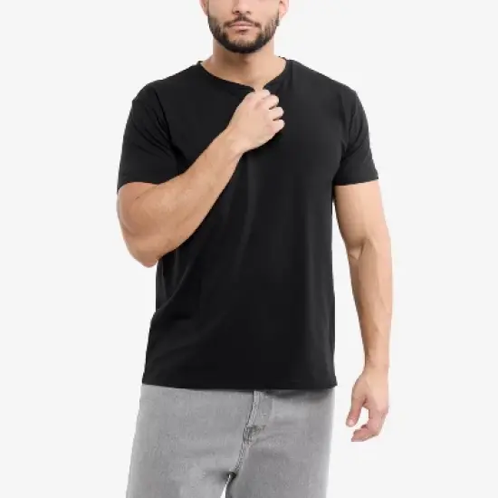 X RAY Men's Henley Neck Short Sleeve t shirts,new tshirt image {3}