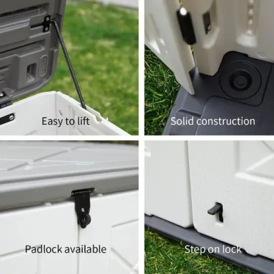 4.43 ft. W x 2.85 ft. D Durable Resin Storage Shed, Weather-Resistant Outdoor Storage Cabinet for Home, Patio and Garage image {5}