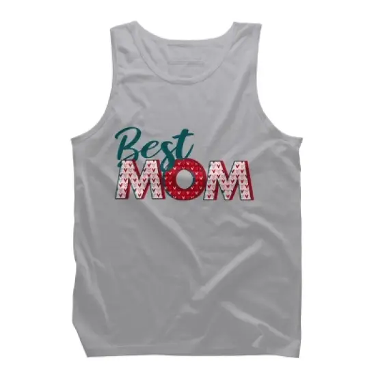 Men's Design By Humans Best Mom Heart Pattern By Semir Tank Top image {7}