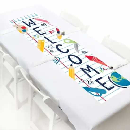 Big Dot of Happiness Back to School - First Day of School Classroom Front Door Decoration - Vertical Banner image {4}