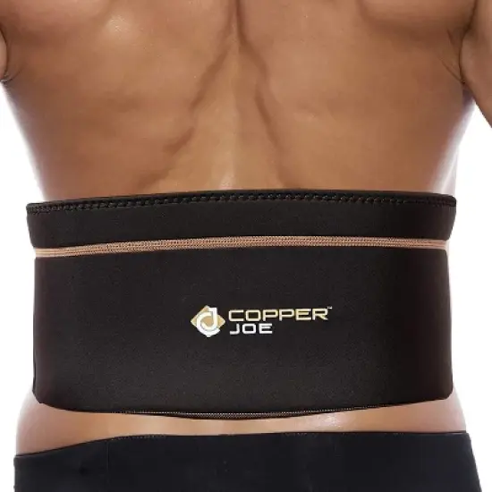 Copper Joe Back Brace for Lower Back Pain Relief, Back Support Belt Men and Women With Adjustable Black Velcro Lumbar Support Belt for Sciatica image {6}