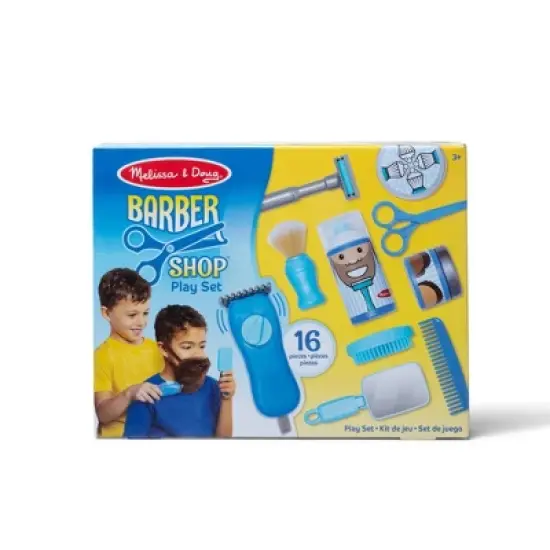 Melissa & Doug Barber Shop Pretend Play Set Shaving Toy image {2}