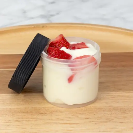 Cornucopia Brands Salad Dressing Condiment Containers 6pk; 2oz To-Go Plastic Mini Food Storage Jars; Carry Up to 4 Tablespoons image {1}