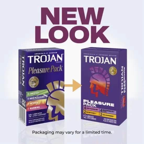 Trojan Pleasure Variety Pack Lubricated Latex Condoms image {2}