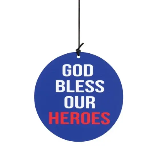 Dicksons God Bless Our Heroes Red White 35 inch Aluminum Wind Chime Noisemaker image {1}