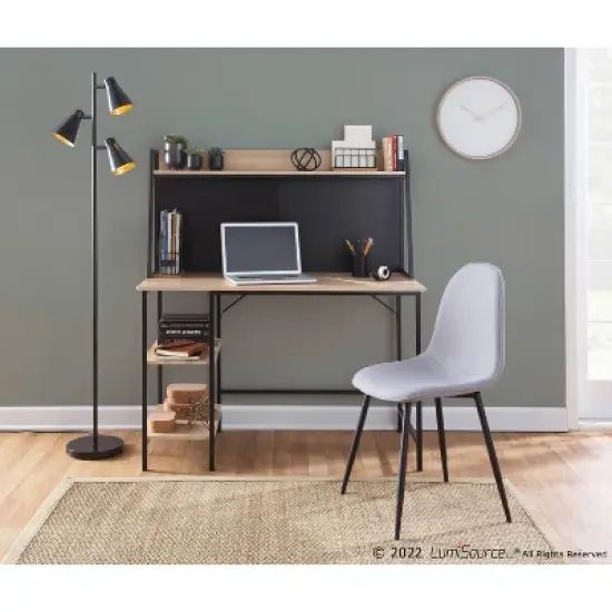 Set of 2 Pebble Steel/Polyester Dining Chairs - LumiSource image {10}