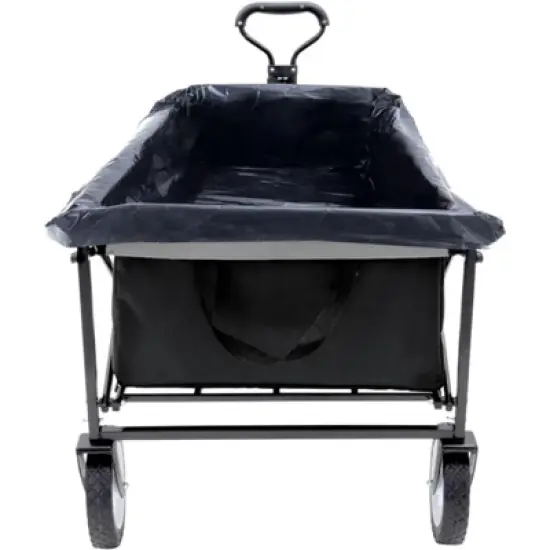 RISOKEYS Collapsible Foldable Beach Wagon Cart with 3pcs Waterproof Liner Bags & Strapping System, 360lbs Capacity,360&deg; All-Terrain Wheels image {5}