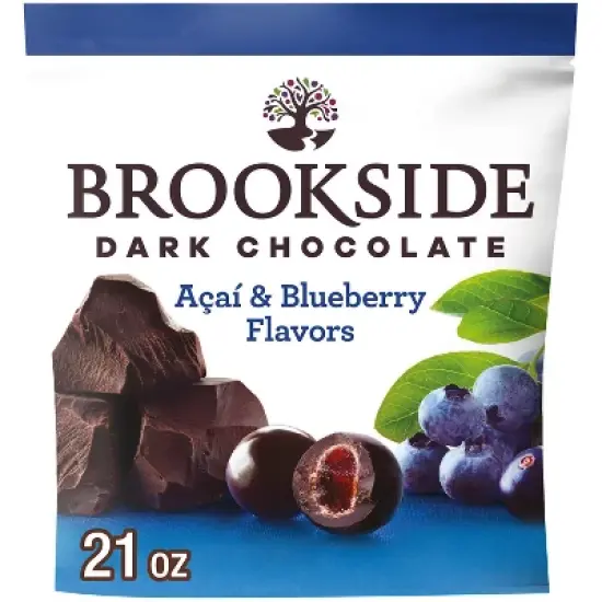 Brookside Dark Chocolate, Acai and Blueberry Flavored Snacking Chocolate Candy - 21oz image {7}