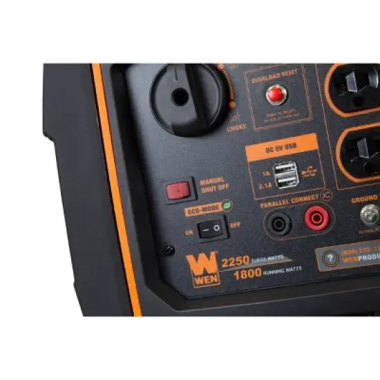 WEN 56225i Super Quiet 2250W Portable Inverter Generator with Fuel Shut-Off image {4}