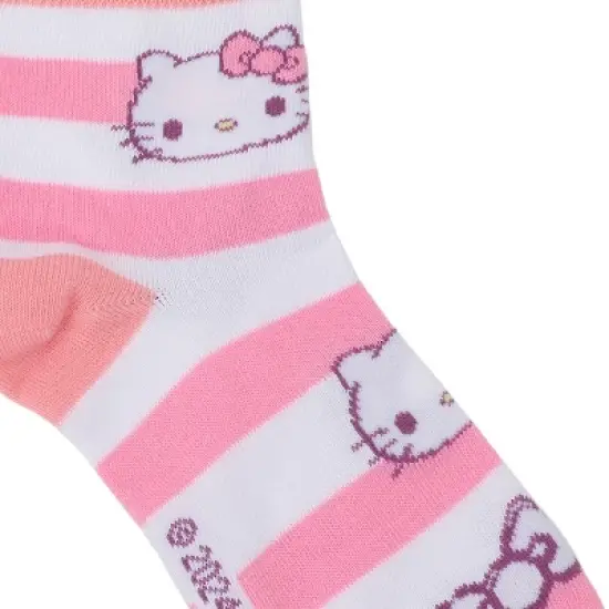 Hello Kitty & Friends Character Print Women's 3-Pair Casual Quarter Crew Socks image {4}
