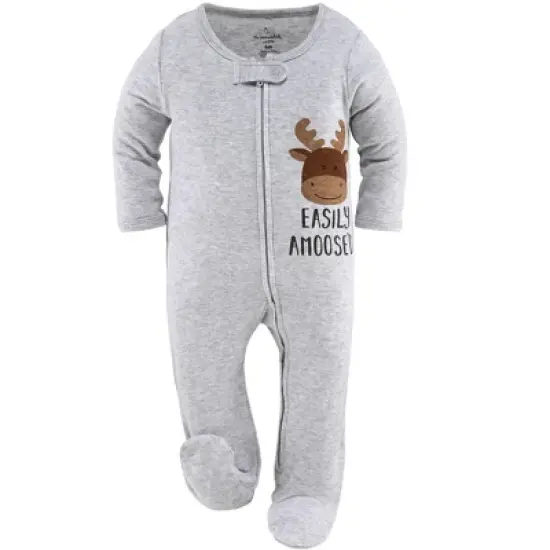 The Peanutshell Footed Baby Sleepers for Boys or Girls, Buffalo Plaid & Woodland, 3-Pack, Newborn to 12 Month Sizes image {2}