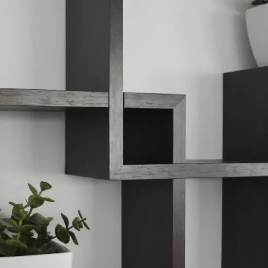 
25.5" x 17.75" Intersecting Cube Wall Shelf - Danya B. image {3}