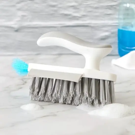 The Lakeside Collection 4-In-1 Cleaning Brush & Corner Scrubber - Perfect For Tile And Grout image {2}