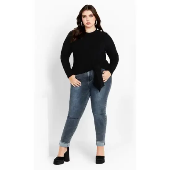 Women's Plus Size Royal Sweater - black | CITY CHIC image {3}