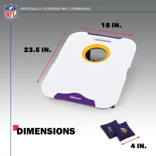NFL Minnesota Vikings All-Weather Travel Cornhole Set image {4}