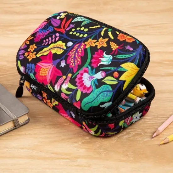 ZIPIT Flowers Pencil Case, Pencil Box for Girls image {3}