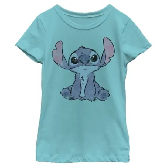 Girl's Lilo & Stitch Distressed and Fluffy Stitch Ears T-Shirt image {3}