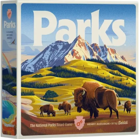 Keymaster Games Parks 2nd Edition Board Game: Includes Cards, Game Board, Tokens, Wooden Pieces for 2-5 Players image {6}