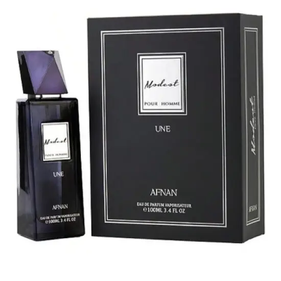 Modest Une By Afnan Perfumes Mint, Nutmeg, Lavender, Vetiver, Cedar Men Eau De Parfum Spray 3.4 Oz 2019  3.4 Oz image {1}