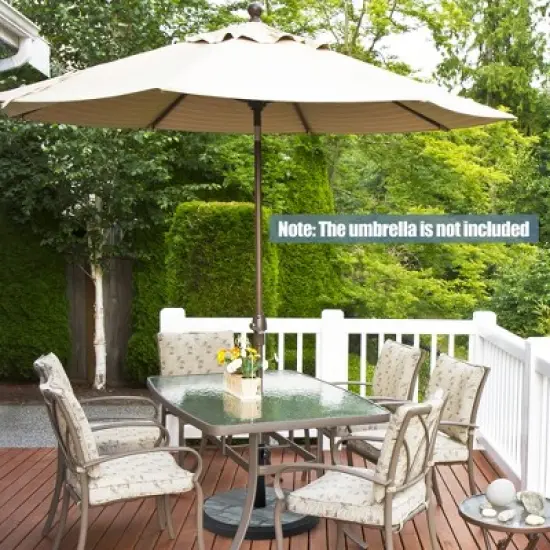 Costway 19'' Patio 35 LBS Round Umbrella Base Stand Holder 1.4''-1.9'' Market Table Outdoor image {1}