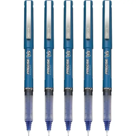 Pilot Precise V5 Rollerball Pens Extra Fine Point Blue Ink 5 Pack (26011) 379732 image {1}