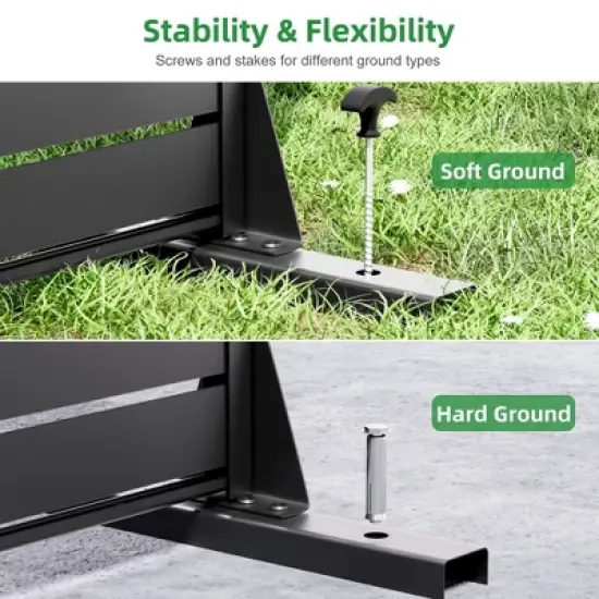 1-Piece Classic Black Galvanized Sheet Screen for Blinds, Privacy Screen image {3}