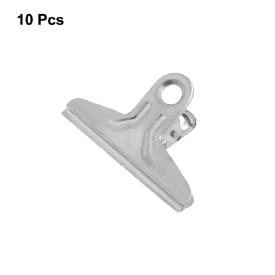 Unique Bargains Spring Loaded Stationery Document File Ticket Binder Clips 10 Pcs 2.8 Inch Width image {1}