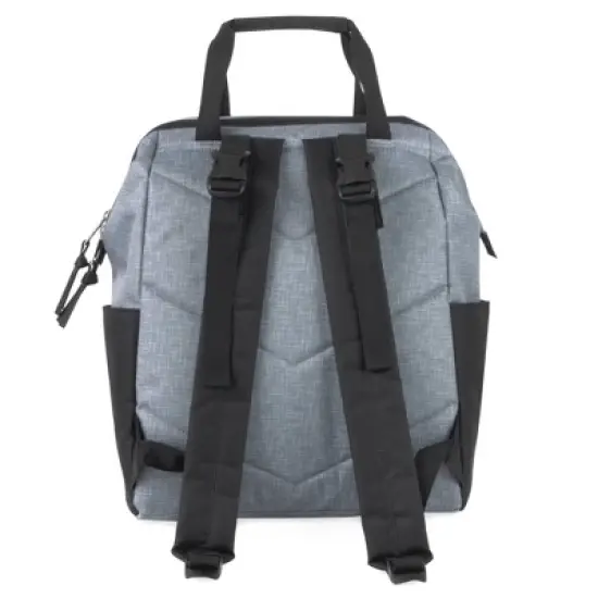 Baby Essentials Quilted Frame Diaper Backpack - Gray/Black image {2}