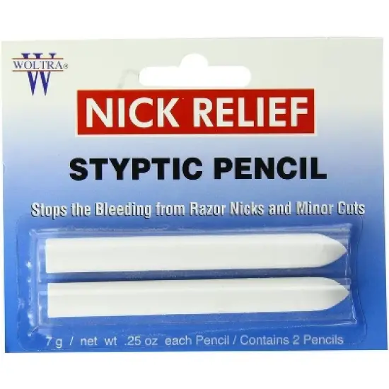 Woltra Nick Relief Styptic Pencil - 2 Pack (PACK OF 2) Hair Shaving (4 PENCILS TOTAL) image {3}