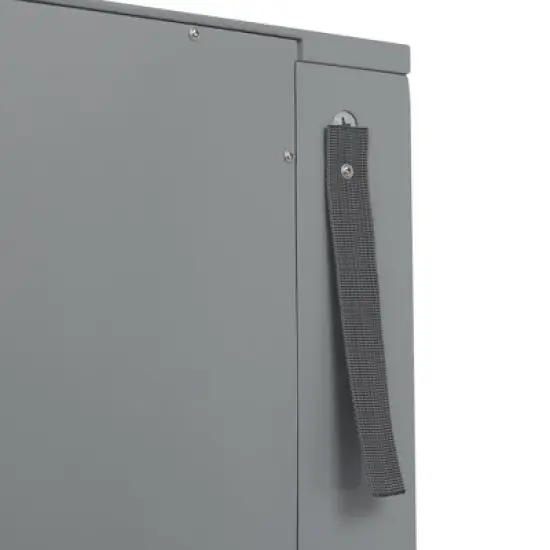 Mercer Mid Century Modern Wooden Corner Floor Cabinet Gray - Elegant Home Fashions image {7}