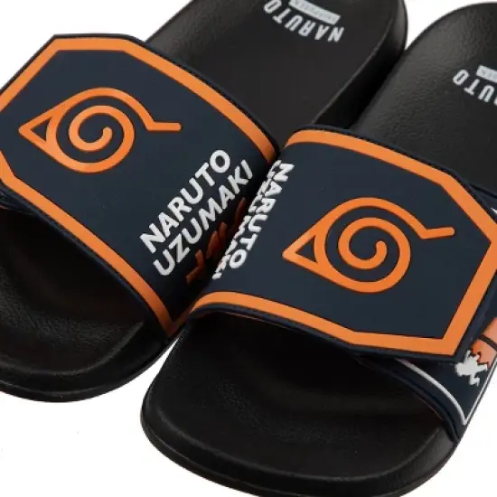 Naruto Uzumaki Navy Velcro Slides for Adults image {1}