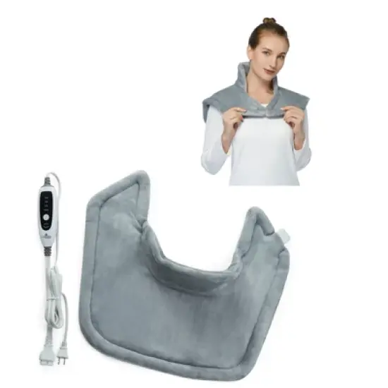 Weighted Heating Pad for Neck and Shoulders, 2.2lb Large Electric Heating Pad with 4 Heating Levels & Auto Off, UL Certified, Fast Heating, 22"x19" image {6}