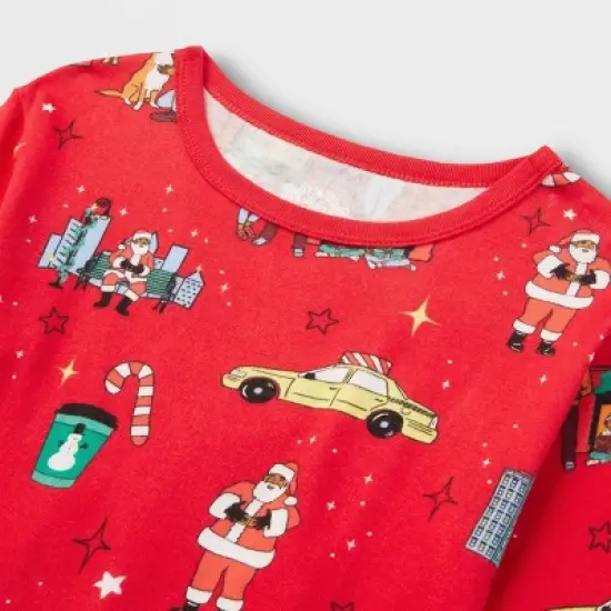 Kids' Holiday City Matching Family Pajama Set - Wondershop&trade; with Frances Marina Smith Red image {3}