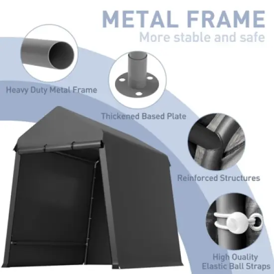 Outdoor Storage Tent,Outdoor Portable Storage Shelter Shed with Roll Up Doors & Vents Outdoor Storage Shed,Suitable for Garage Storage Shelter image {5}