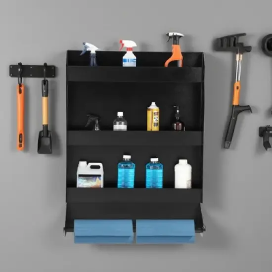 Aluminium Work Station Storage Cabinet, Work Tray with Spring Loaded Tissue Tensioner Aluminium Garage, for Trailer Shop/Garage Storage image {4}