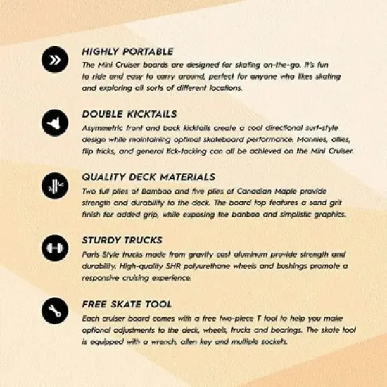 Magneto Complete Skateboard | 27.5" x 7.5", Canadian Maple Double Kick Concave Deck | For Beginners, Teens & Adults (Tiki) image {7}